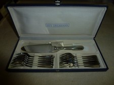 COFFRET COUVERTS A DESSERT 12 FOURCHETTES PELLE INOX GUY DEGRENNE NEUF