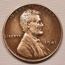 one cent 1941 - rare united states of america - sans marquedefabric- liberty ww2