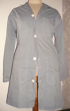 Blouse d'atelier grise bleu de