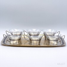 Vintage Plateau: 6 Verre à