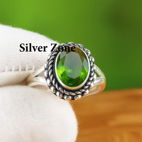 Bague péridot argent - bague,