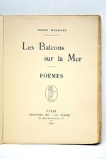 LIVRE ANCIEN MUCHART LES BALCONS SUR LA MER POESIE 1901