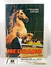 ANCIENNE AFFICHE CIRQUE MEDRANO, Jean Richard, Alexis Gruss, cheval, spectacle