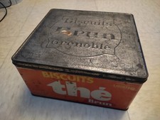 Boîte Biscuits Thé Brun Grenoble vintage 