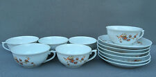 6 anciennes tasses et sous tasses porcelaine ARRAS vintage french antique