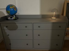 Commode 6 tiroirs, gris