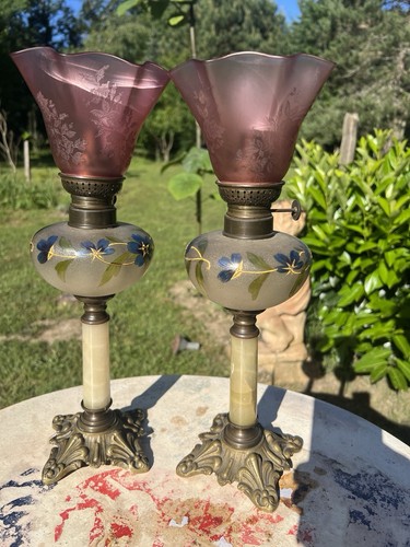 Paire lampe pétrole - paire, de