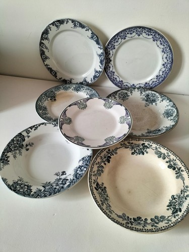 Ensemble assiettes terre - 7, de