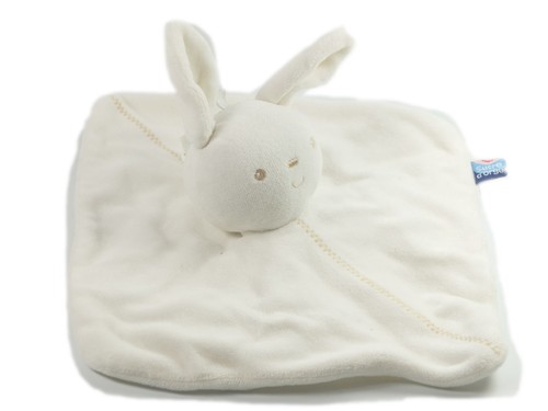 Doudou plat lapin - blanc, sucre