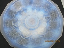 Coupe cristal centre table  decor fleurs signe Francia époque Art Deco