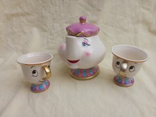 ENSEMBLE THEIERE ET 2 TASSES CHIP LA BELLE ET LA BETE DISNEY