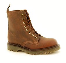 Solovair Nps Chaussures Fabriqué En Angleterre 8 Œil Ben Bateau Laiton Gaucho