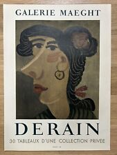DERAIN - Affiche Originale Exposition Galerie MAEGHT Imp. MOURLOT