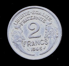 France - pièce de 2F type Morlon de 1945
