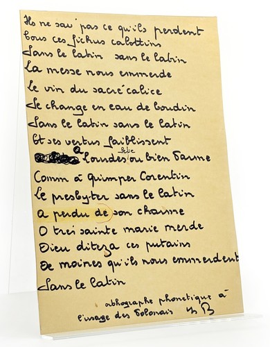 Georges brassens manuscrit - georges,