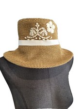 Superbe Chapeau Paille Ermanno Scervino S Jamais Porté 