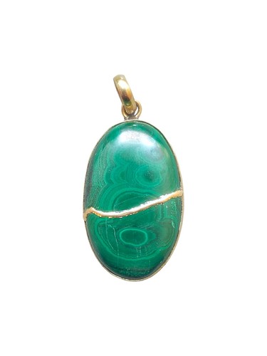 Collier malachite art kintsugi - malachite,