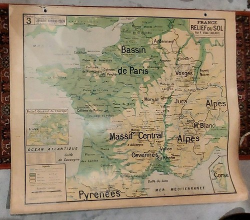 Ancienne carte géographique - ancienne,