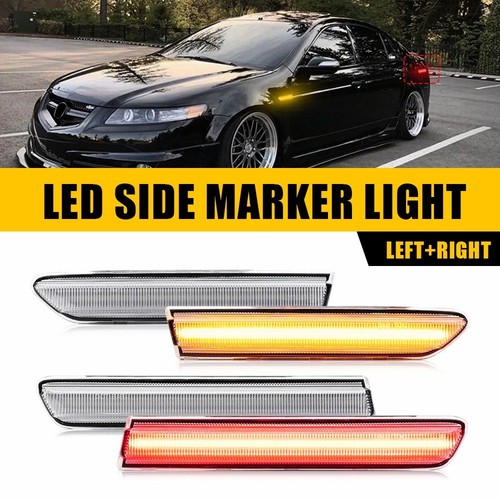 Clear amber red led front - clear, side