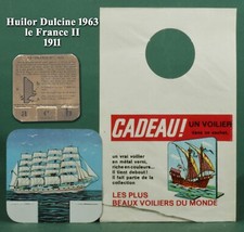 Huilor Dulcine 1963, tôle vernie, le France II 1911, en sachet GM ouvert