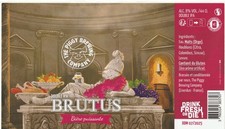 Etiquette bière The Piggy Brewing Company Brutus