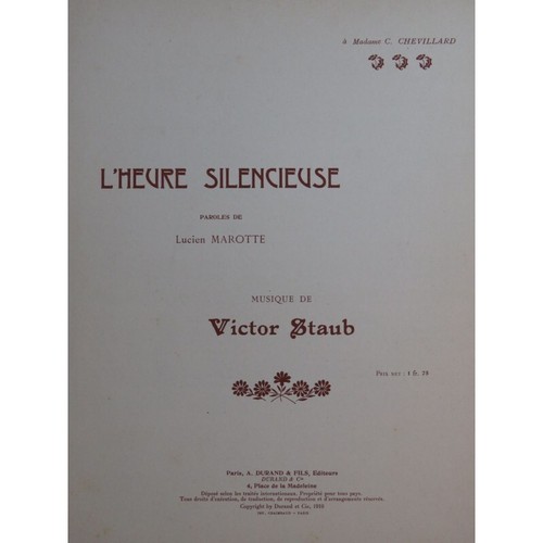 Staub victor heure - victor, l'heure