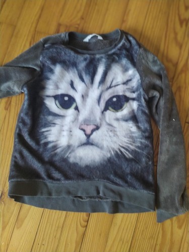 Pull ans fille - 12, chat