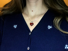 PENDENTIF AMBRE COEUR cadeau