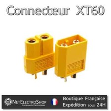 XT60, Connecteur Prise pour Batterie Alimentation RC LIPO, Mâle + Femelle