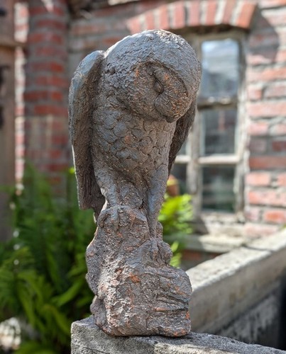 Grande statue jardin hibou - grande,