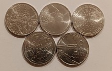 LOT 5 PIÈCES PORTUGAL 5€ EUROS 2022-2023 UNC