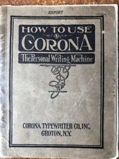 Manuel machine à écrire Corona 3, instructions for typewriter Corona 3