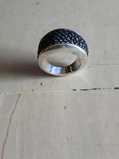 BAGUE AGATHA GALUCHAT ARGENT MASSIF TAILLE 53  NO CLIO BLUE