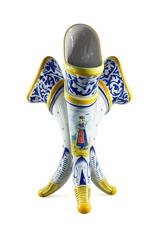 Quimper grand vase tripode - hb,