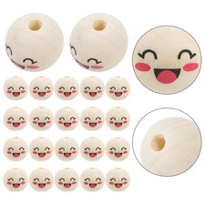 50 Pcs Perles En Bois Grosses