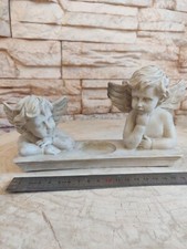 ➜Bougeoir et photophore figurine ange/chérubin statuette porte bougie en pierre