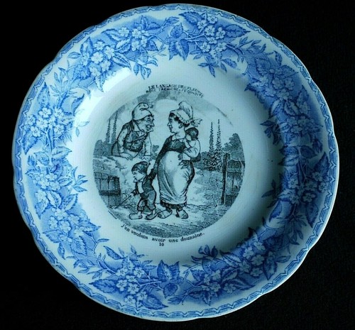 Assiette parlante faïence - assiette, en