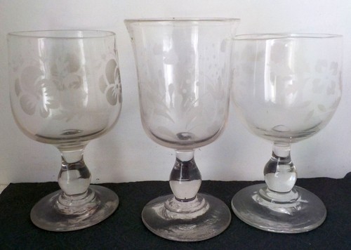 Verres eau 18 19e - verres, à