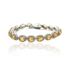 Citrine & Diamant Bracelet 925