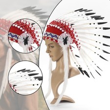 Coiffe De Plumes D'inspiration Indienne, Chapeau De Chef Indien Pour Soirée