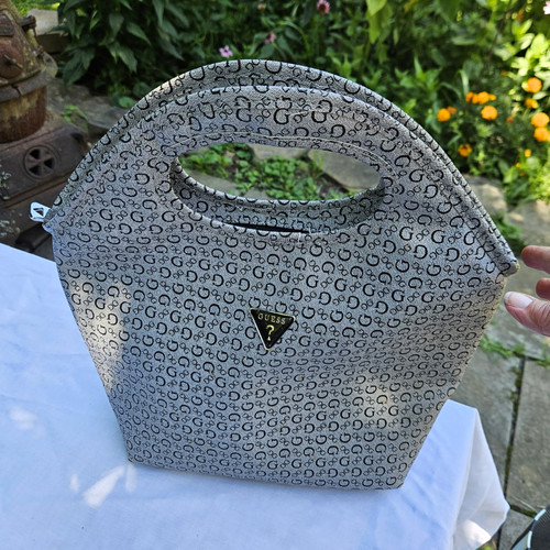 Guess gray logo satchel - satchel, top
