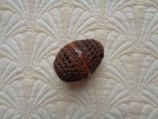 OEUF SCULPTÉ FINEMENT DANS UNE NOIX DE COROZO - TRÈS AJOURÉ - XIXème