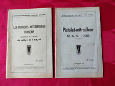 PISTOLET MITRAILLEUR M.A.S 1938 + les PISTOLETS AUTOMATIQUES FRANCAIS