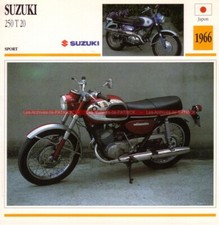 SUZUKI T 250 T 20 T125 T20 1966 : Fiche Moto #000746