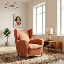 Fauteuil bergère vintage - bergère, bois