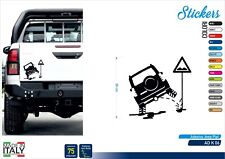 1 Autocollant Auto Amusement Mignon 4 X 4 Naess Mât Panneau Routier Ad K 06