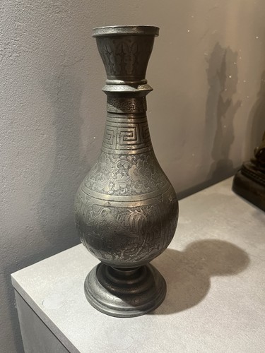 Vase chine étain ancien - vase,