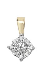 Pendentif Femme Or Blanc/Jaune