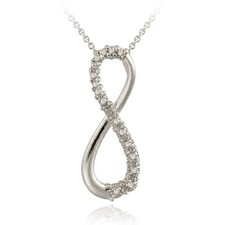 Argent Sterling Diamant Accent
