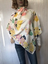 Foulard carré de soie Vintage Elena Miro Pots de fleurs Cadeau pour Femme FO325